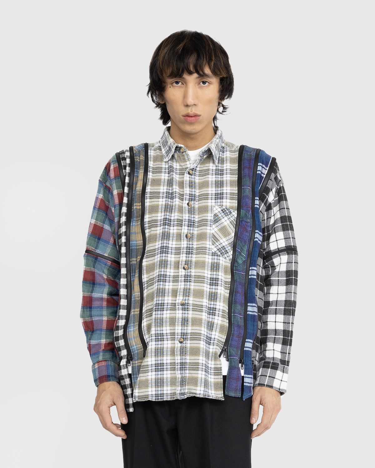 Needles – Flannel Shirt -> 7 Cuts Zipped Wide Shirt | Highsnobiety